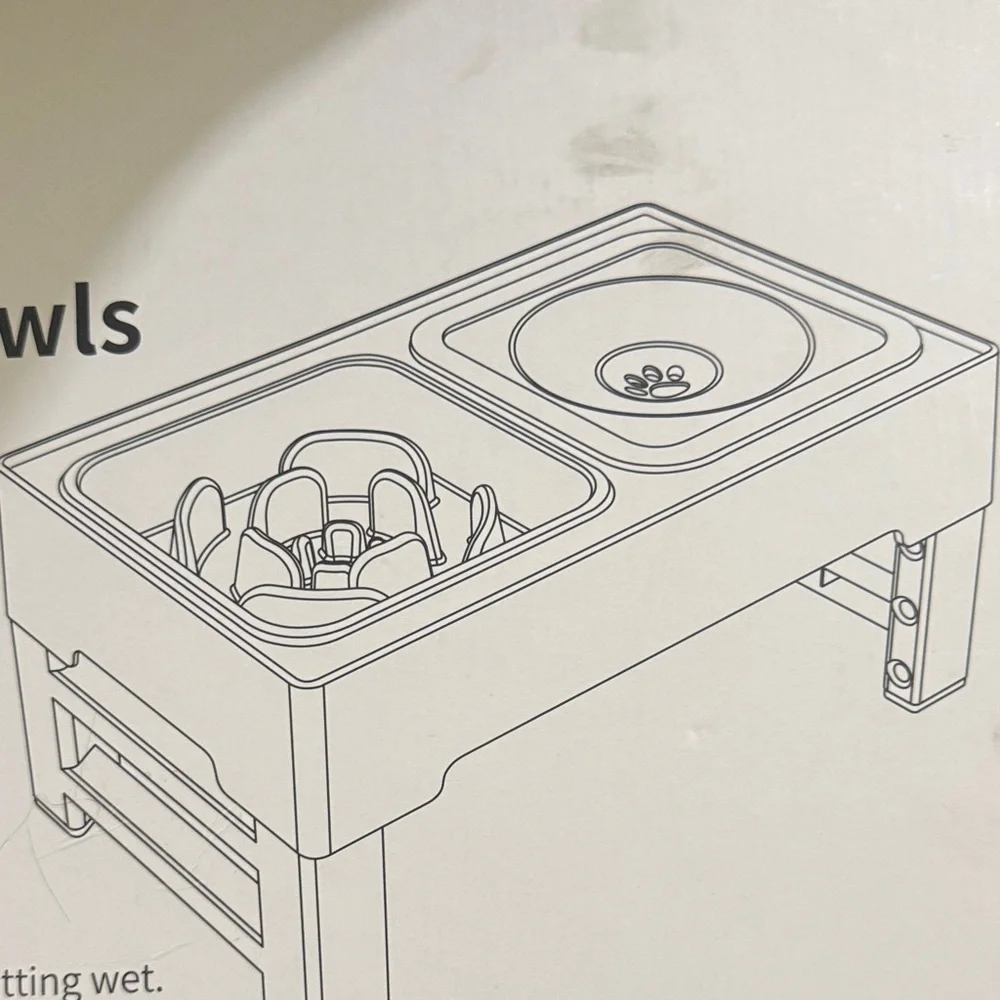 Elevated Pet Bowls - Gray